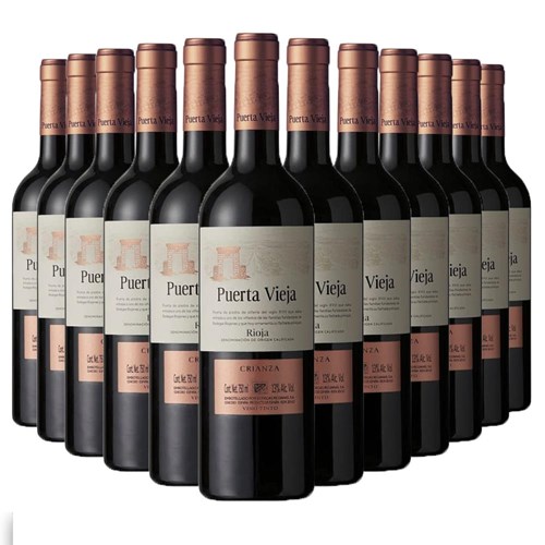 Case of 12 Puerta Vieja Crianza Seleccion 75cl Red Wine